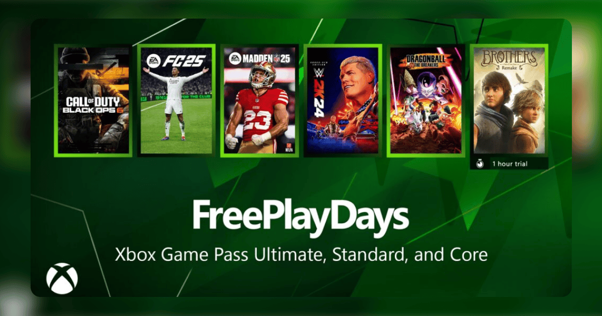 Explore Xbox Free Play Days (December 12-15) with an exciting lineup of games including EA Sports FC 25, Madden NFL 25, and Call of Duty: Black Ops 6, available for free over the weekend.