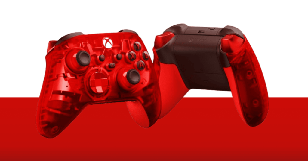 Back view of the Pulse Cipher Special Edition Xbox controller showcasing textured grips and adaptive triggers.