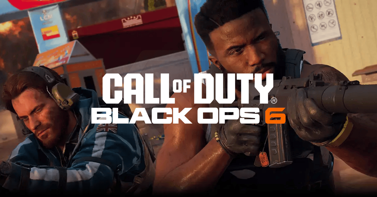 Call of Duty: Black Ops 6 multiplayer combat scene with futuristic weapons and intense action.