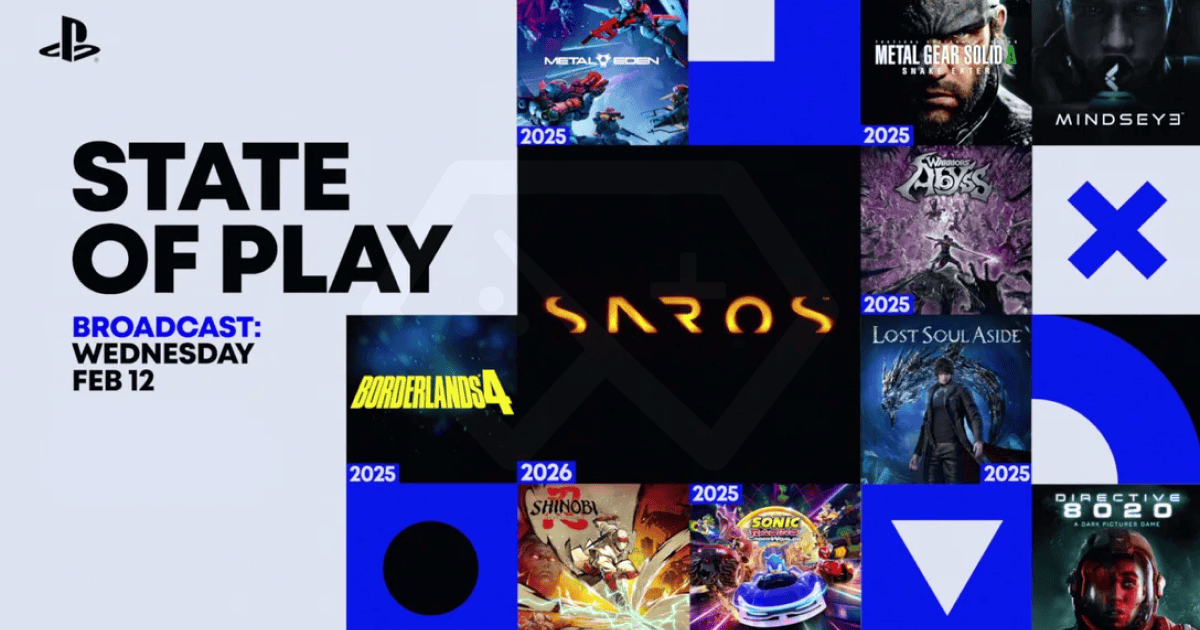 Sony's PlayStation State of Play February 2025 event showcasing upcoming PS5 games, including Marvel's Wolverine and Monster Hunter Wilds
