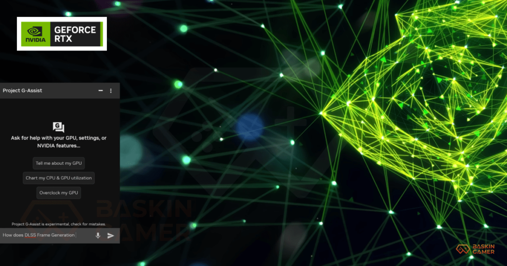 A sleek NVIDIA GeForce RTX PC setup displaying performance graphs and system metrics on the screen.