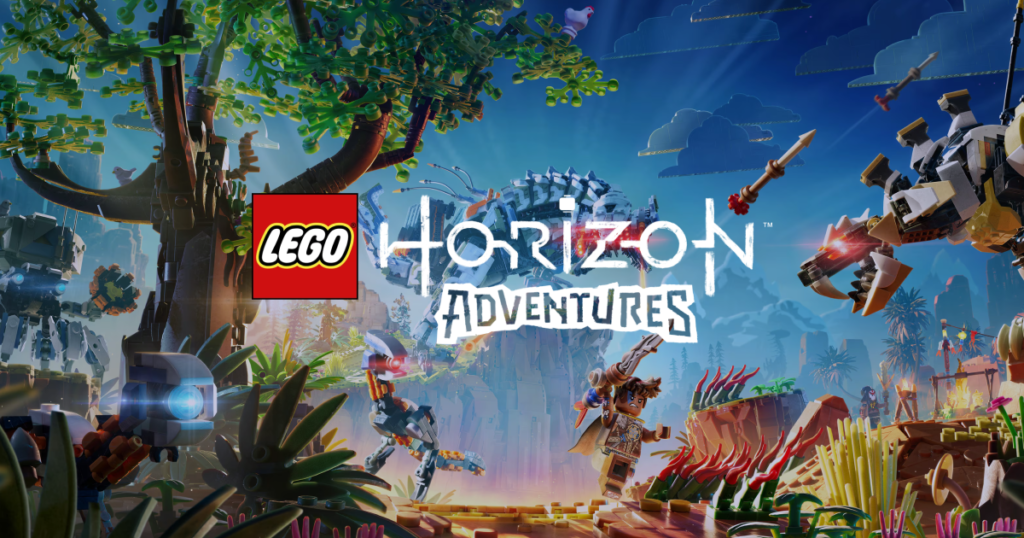 Image of creative LEGO elements and dynamic gameplay visuals from the rumored LEGO Horizon Adventures game