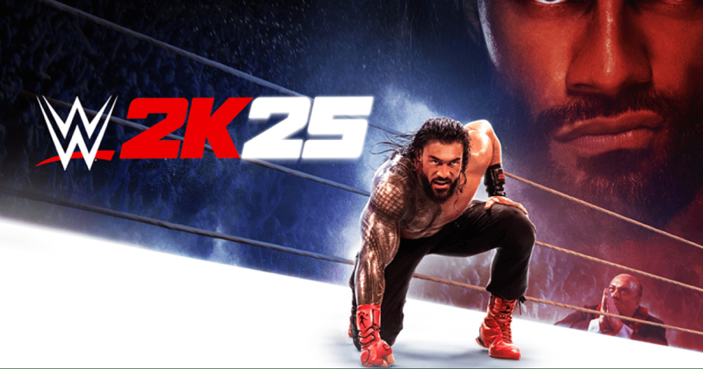 WWE 2K25 gameplay showcasing a high-energy intergender match in the new Bloodline Showcase mode.