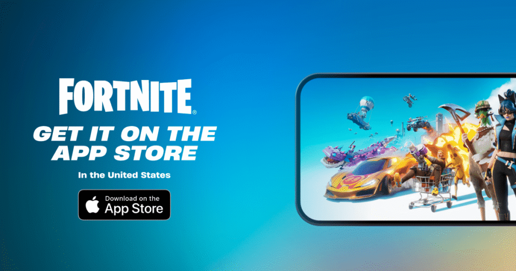 Fortnite Returns to the App Store - Here’s How to Unlock the Exclusive Burnoff Outfit - Inner Image Fortnite Burnoff Outfit glowing with fire effects on mobile screen