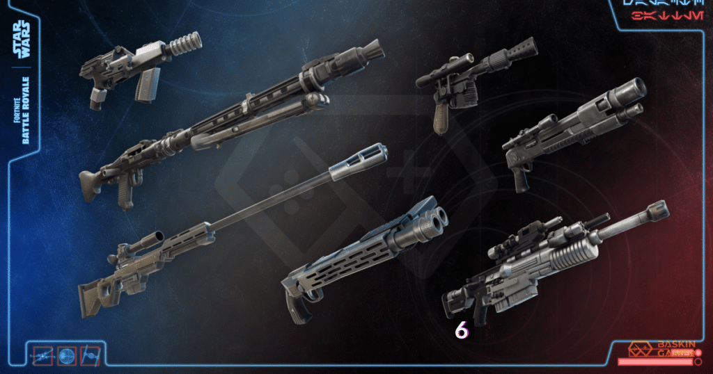 This update swaps out standard Fortnite loot with legendary Star Wars weaponry: