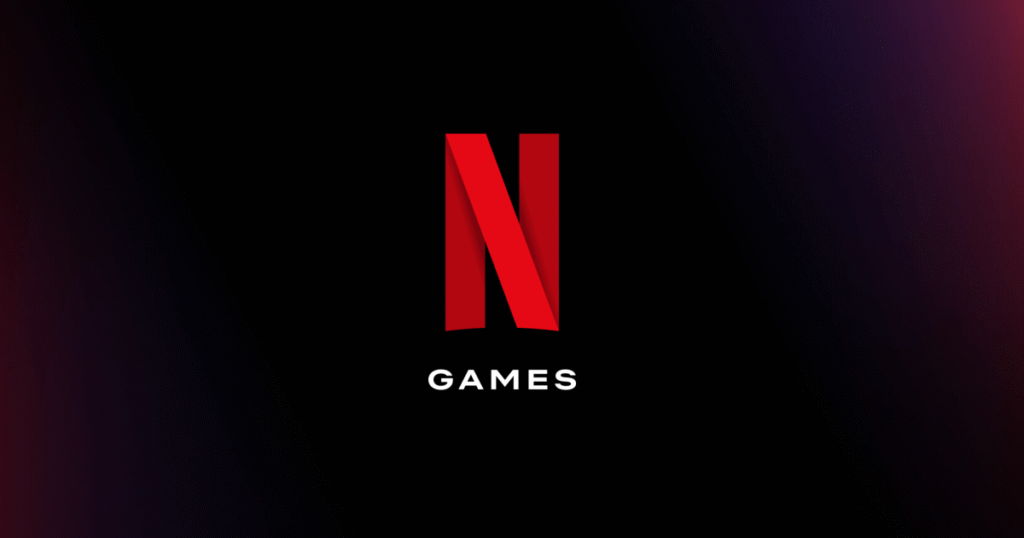 Smartphone displaying Netflix app’s gaming section with featured titles