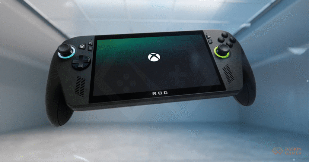 ROG Xbox Ally & Ally X Launching Holiday 2025 With True Handheld Console Power - Inner Image -3 The ROG Xbox Ally handheld console featuring Xbox UI and Game Pass titles on screen.