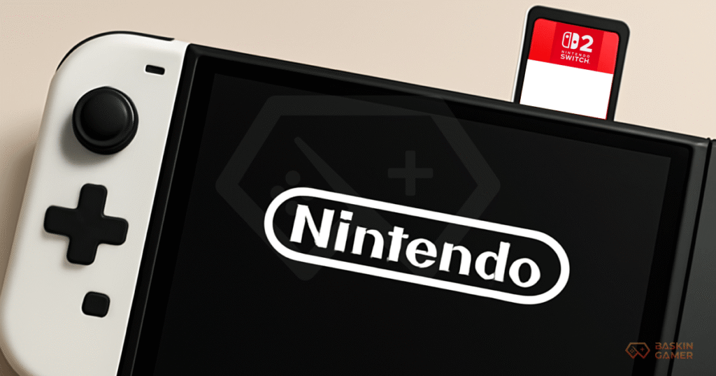 Gamer redeeming a Game Key Card on Nintendo Switch 2 console screen