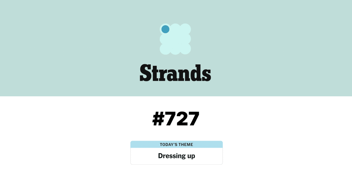NYT Strands Hint Today February 28_ “Dressing Up” Theme (#727), Spangram and Full Word List Explained - Baskingamer.com
